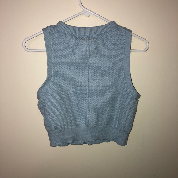 Sincerely Jules Cropped Baby Blue Sweater Vest - Picture 4 of 4